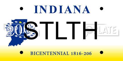 STLTH Indiana License Plate