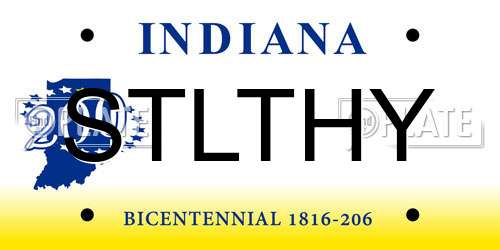 STLTHY Indiana License Plate