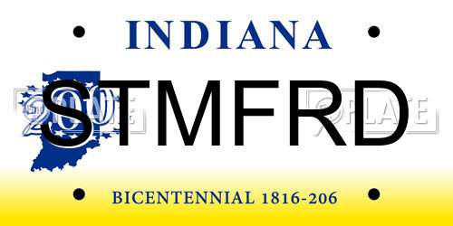 STMFRD Indiana License Plate