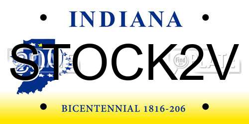 STOCK2V Indiana License Plate
