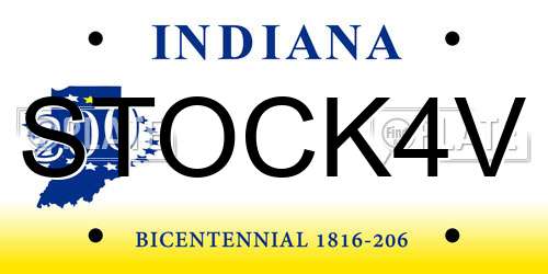 STOCK4V Indiana License Plate