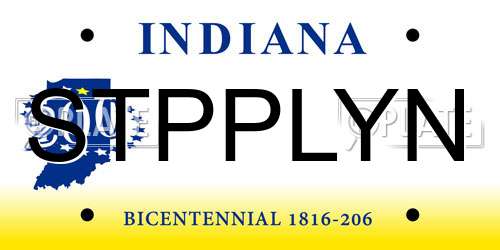 STPPLYN Indiana License Plate
