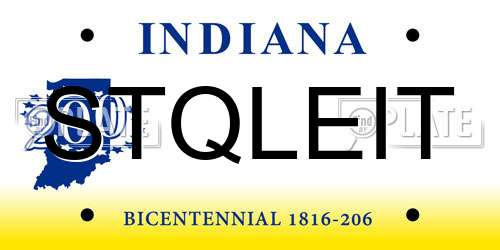 STQLEIT Indiana License Plate
