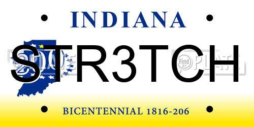 STR3TCH Indiana License Plate