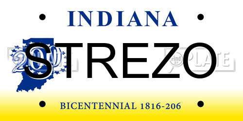 STREZO Indiana License Plate