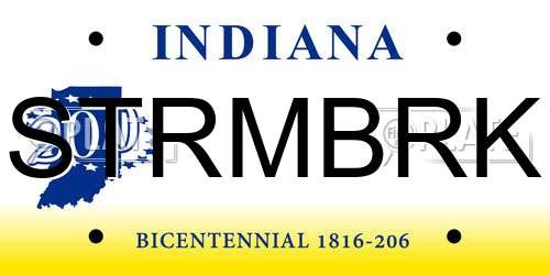 STRMBRK Indiana License Plate