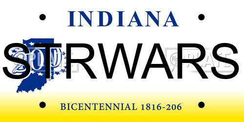 STRWARS Indiana License Plate