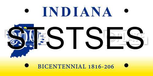 STSTSES Indiana License Plate