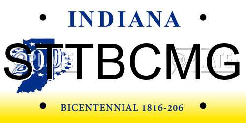 STTBCMG Indiana License Plate