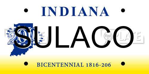 SULACO Indiana License Plate