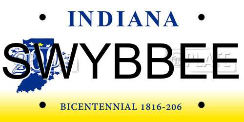 SWYBBEE Indiana License Plate