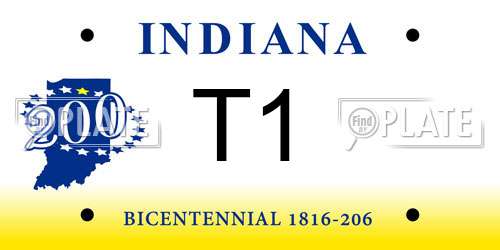 T1 Indiana License Plate
