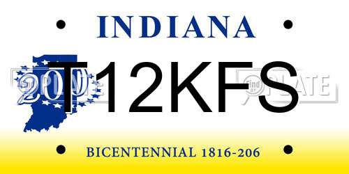 T12KFS Indiana License Plate