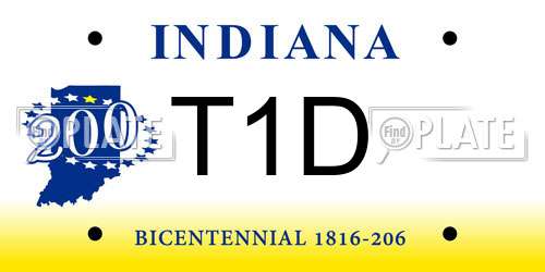 T1D Indiana License Plate