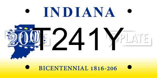 T241Y Indiana License Plate