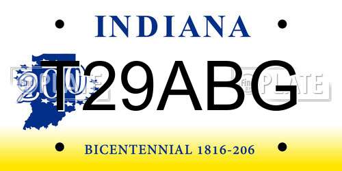 T29ABG Indiana License Plate
