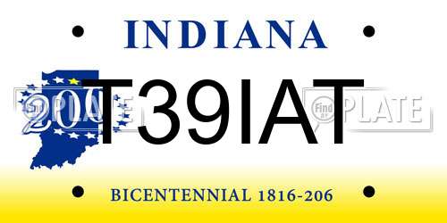 T39IAT Indiana License Plate