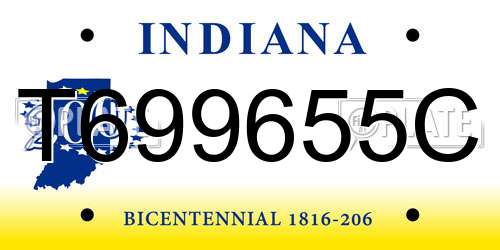 T699655C Indiana License Plate