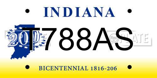 T788AS Indiana License Plate