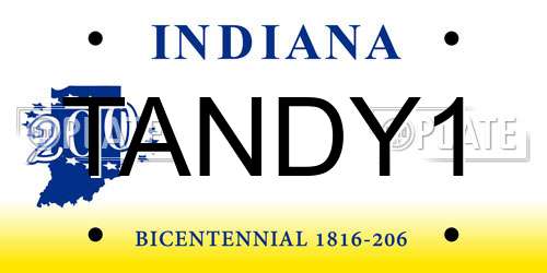 TANDY1 Indiana License Plate