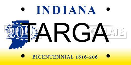 TARGA Indiana License Plate