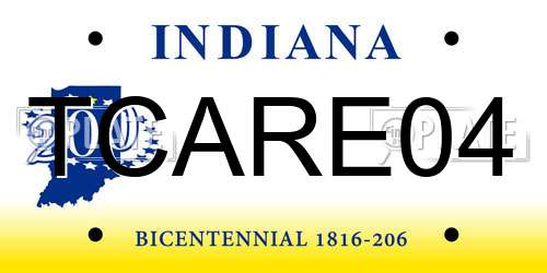 TCARE04 Indiana License Plate