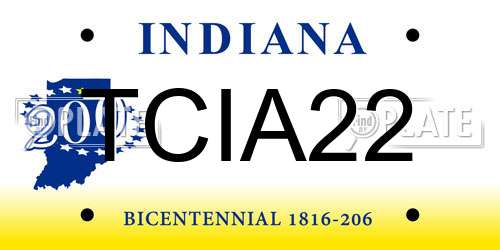 TCIA22 Indiana License Plate