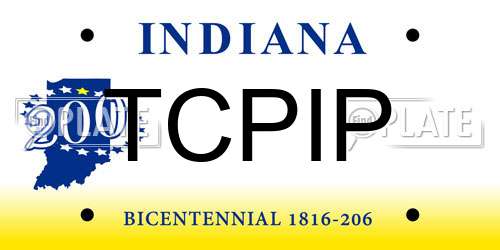 TCPIP Indiana License Plate