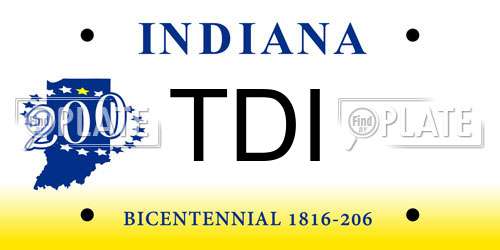 TDI Indiana License Plate