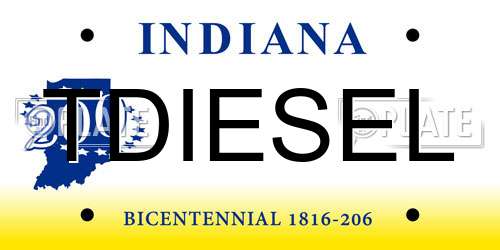 TDIESEL Indiana License Plate