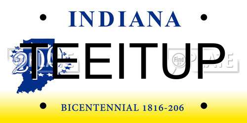 TEEITUP Indiana License Plate