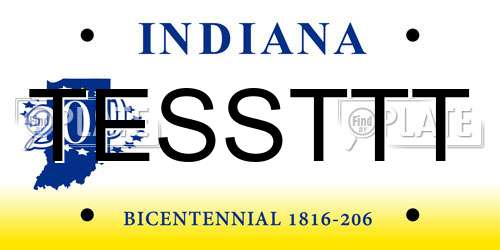 TESSTTT Indiana License Plate