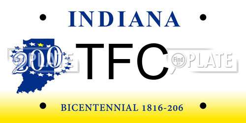TFC Indiana License Plate