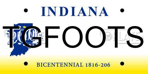 TGFOOTS Indiana License Plate