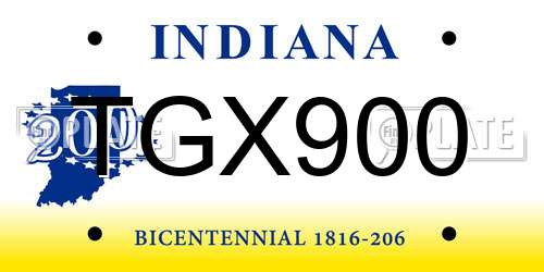 TGX900 Indiana License Plate