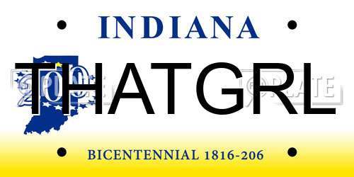 THATGRL Indiana License Plate