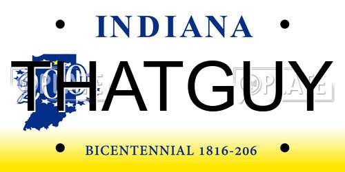 THATGUY Indiana License Plate