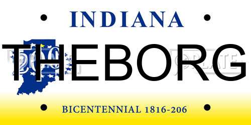 THEBORG Indiana License Plate