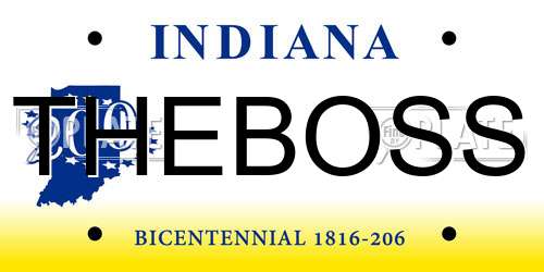 THEBOSS Indiana License Plate