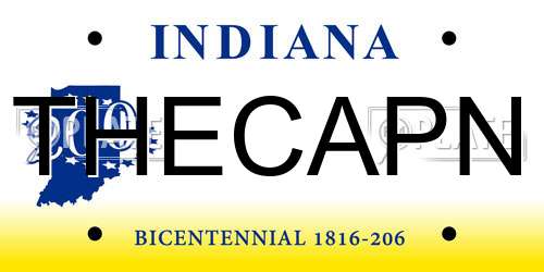 THECAPN Indiana License Plate