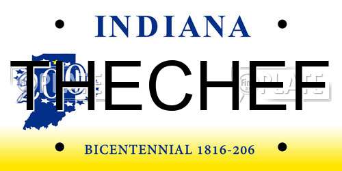 THECHEF Indiana License Plate