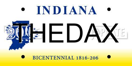 THEDAX Indiana License Plate