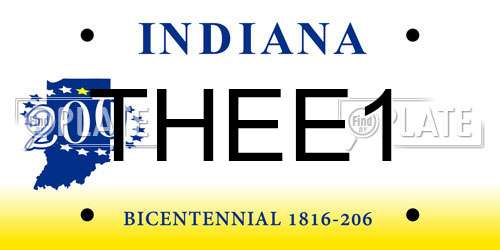 THEE1 Indiana License Plate