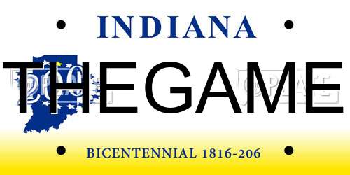 THEGAME Indiana License Plate