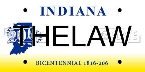 THELAW Indiana License Plate