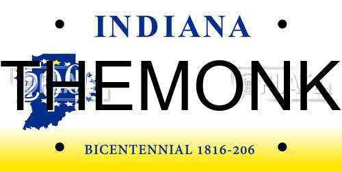 THEMONK Indiana License Plate