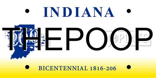 THEPOOP Indiana License Plate