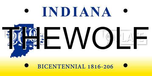 THEWOLF Indiana License Plate
