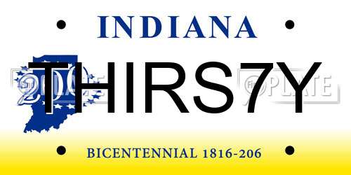 THIRS7Y Indiana License Plate
