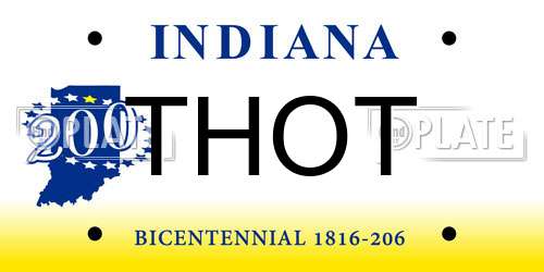 THOT Indiana License Plate